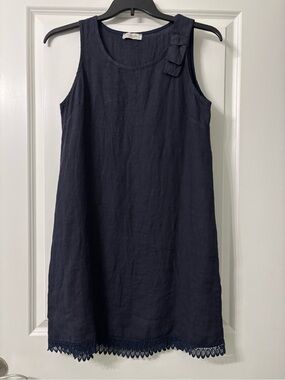 Bellambra Linen Shift dress with bow detail size Medium